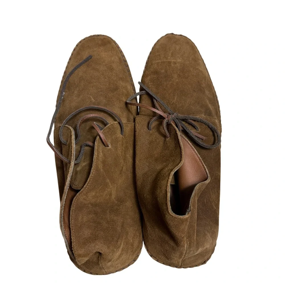Tomas Maier Chukka Boots Mens 13 Brown Suede Moccasin Toe Made in Italy Desert